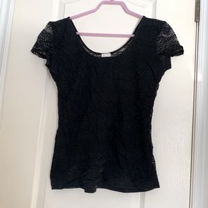 (3 for 20) Black lace shirt